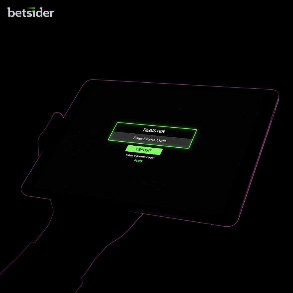 Schermata del campo di inserimento del codice promozionale Betsider durante la registrazione o il deposito.