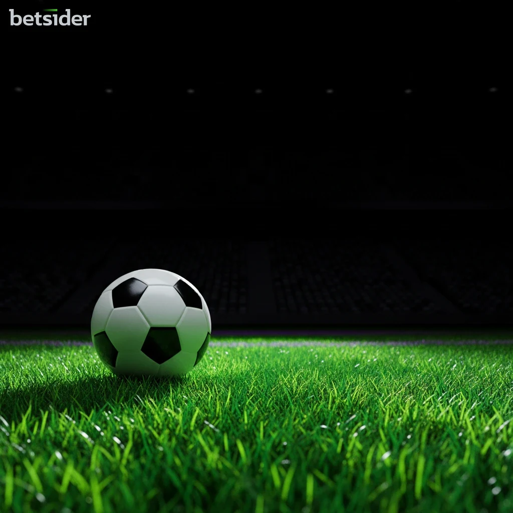Pallone da calcio sul prato di uno stadio, a rappresentare l'offerta di scommesse sportive di Betsider.