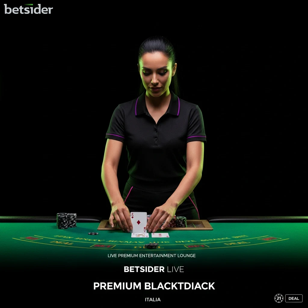 Un tavolo di Baccarat live con le carte scoperte e le fiches piazzate, gestito da un dealer.