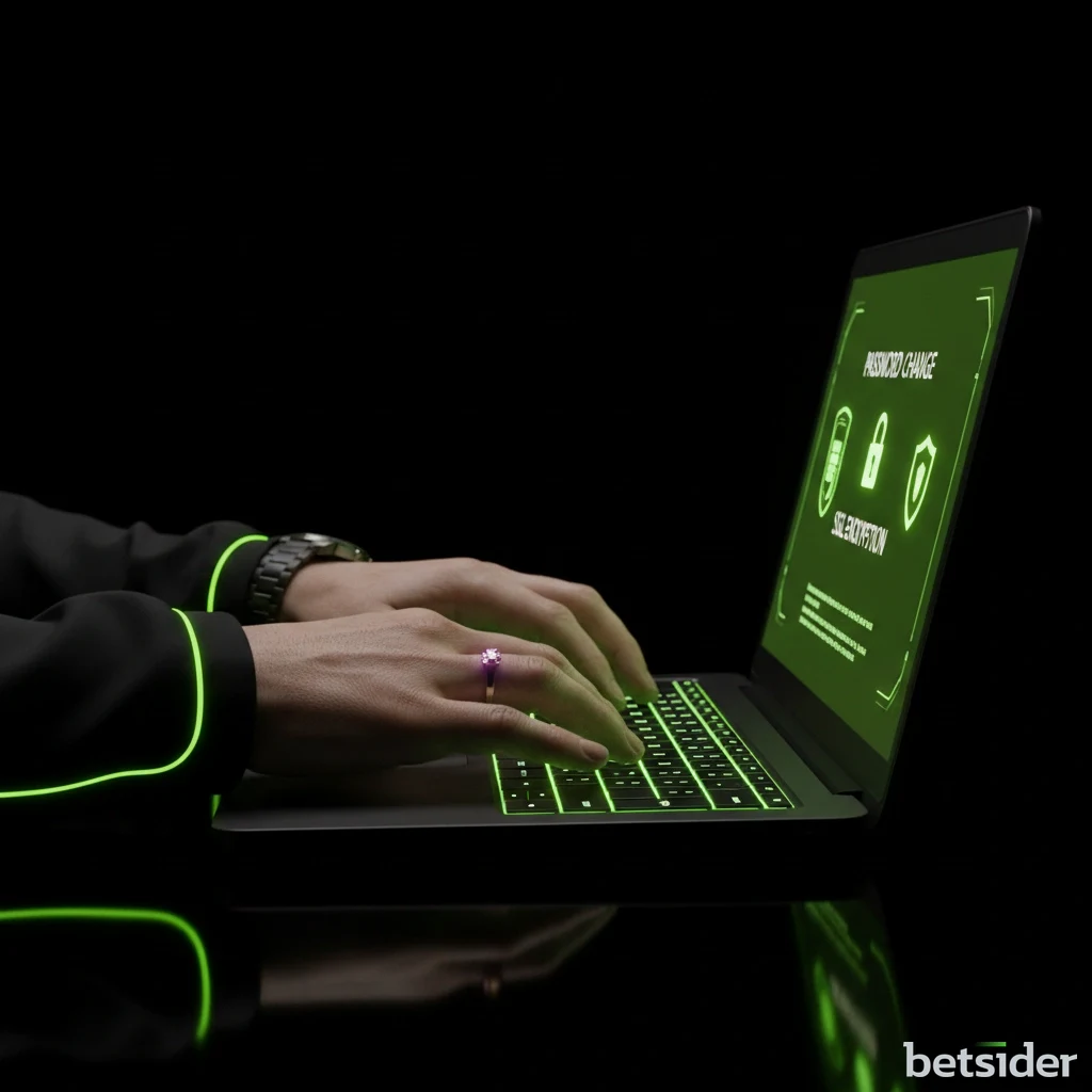 Schermata della sezione del profilo utente per la modifica della password su Betsider.