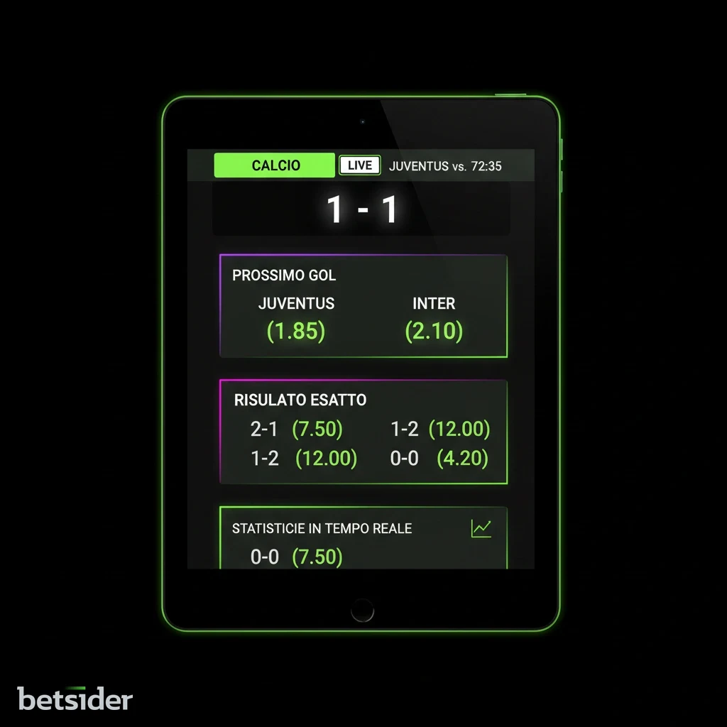 Una vista dei dettagliati mercati di scommesse disponibili per una partita di basket NBA su Betsider, inclusi handicap e totali punti.